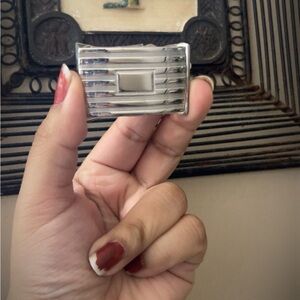 Ralph Lauren Silver Engine-Turned Belt Buckle